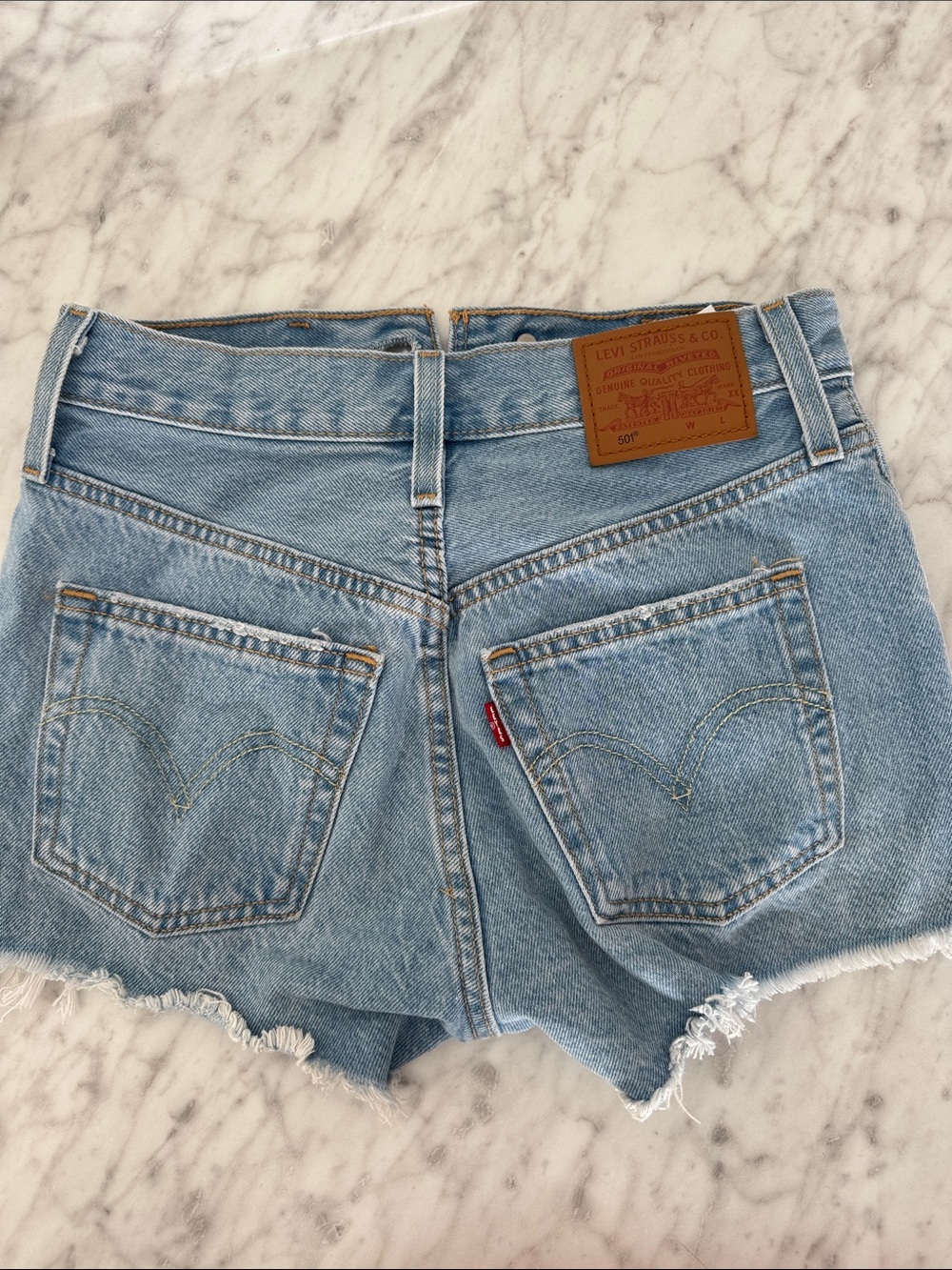 Levi's Light Wash Denim Cutoff Shorts